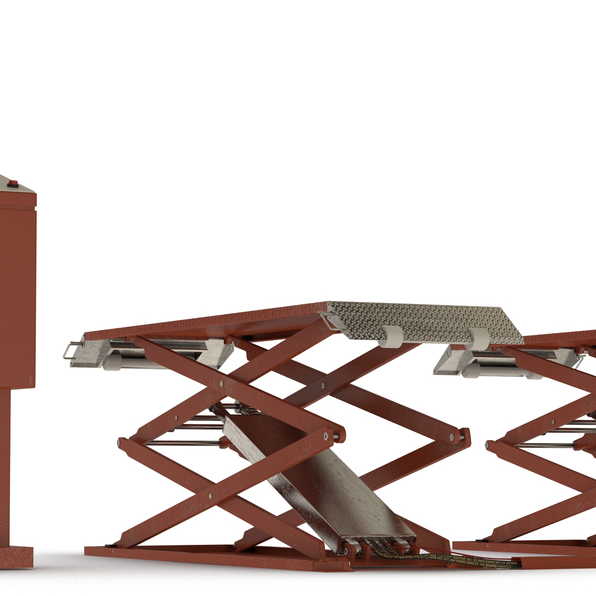 3D Automotive Scissor Lift Generic Rigged model