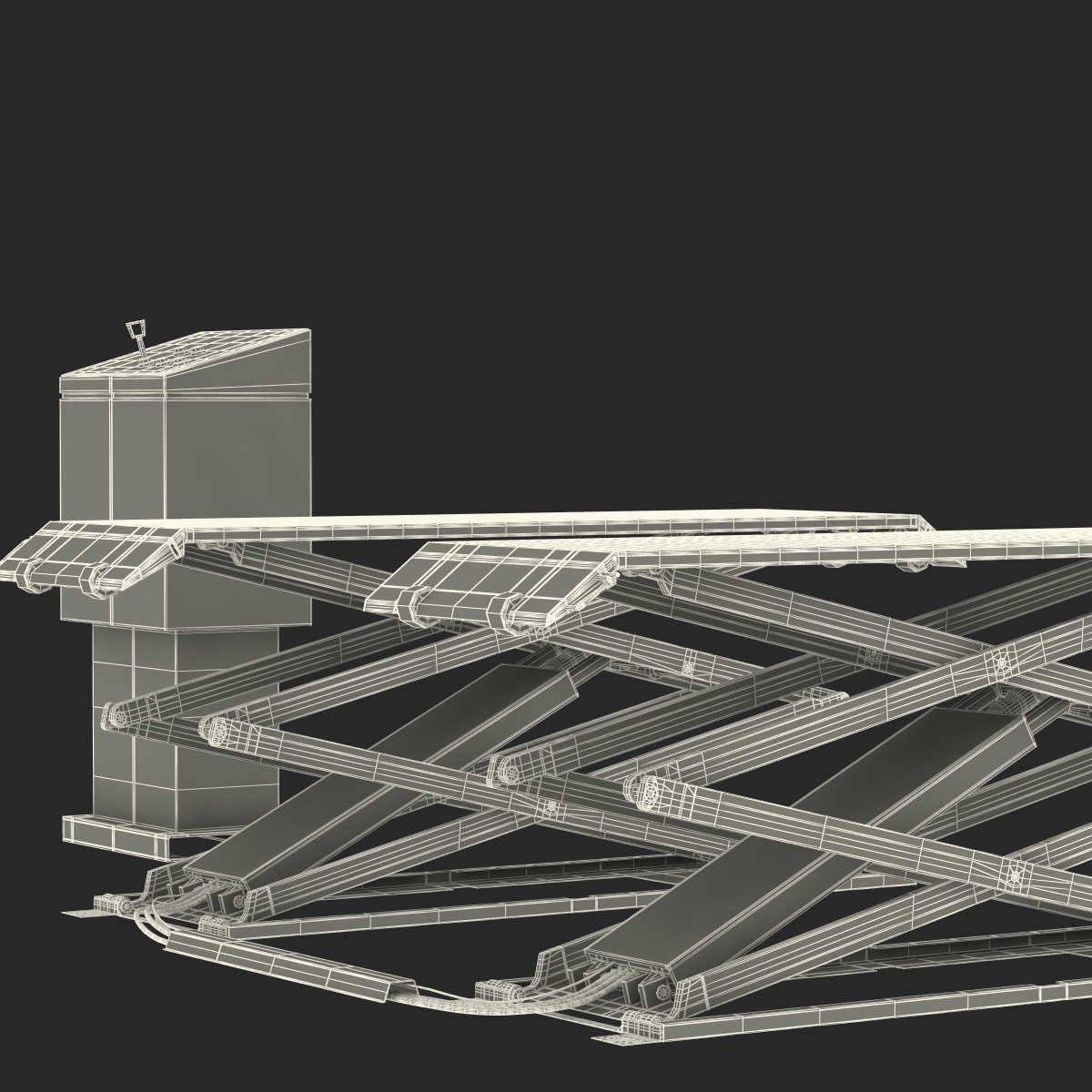 3D Automotive Scissor Lift Generic Rigged model