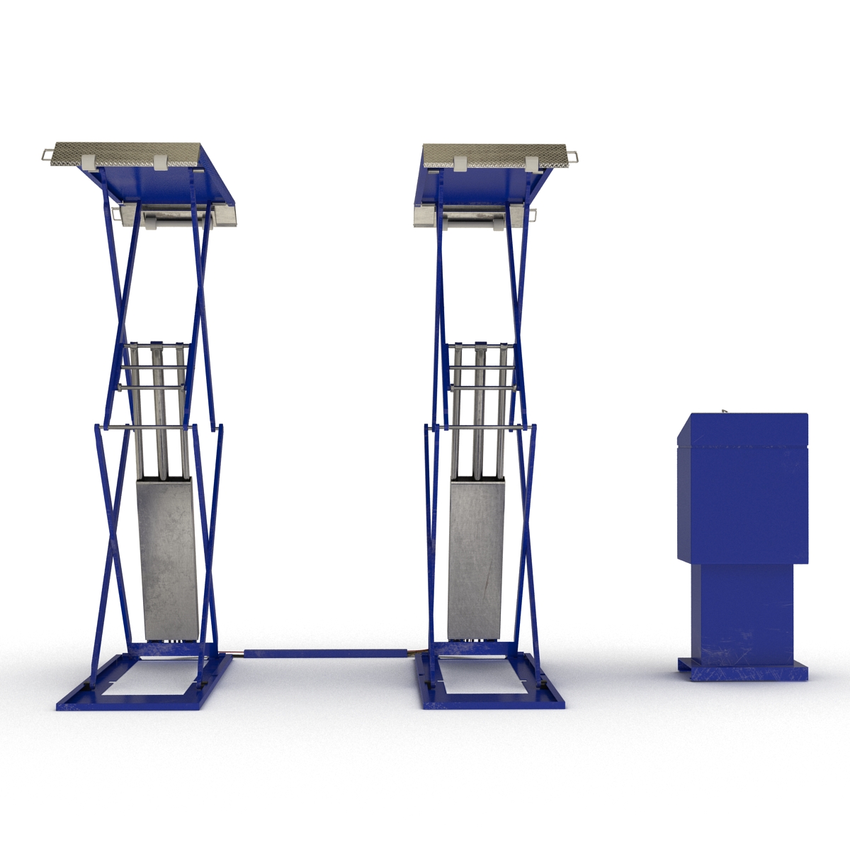 3D model Automotive Scissor Lift Rigged