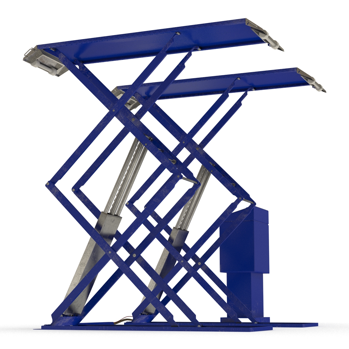 3D model Automotive Scissor Lift Rigged