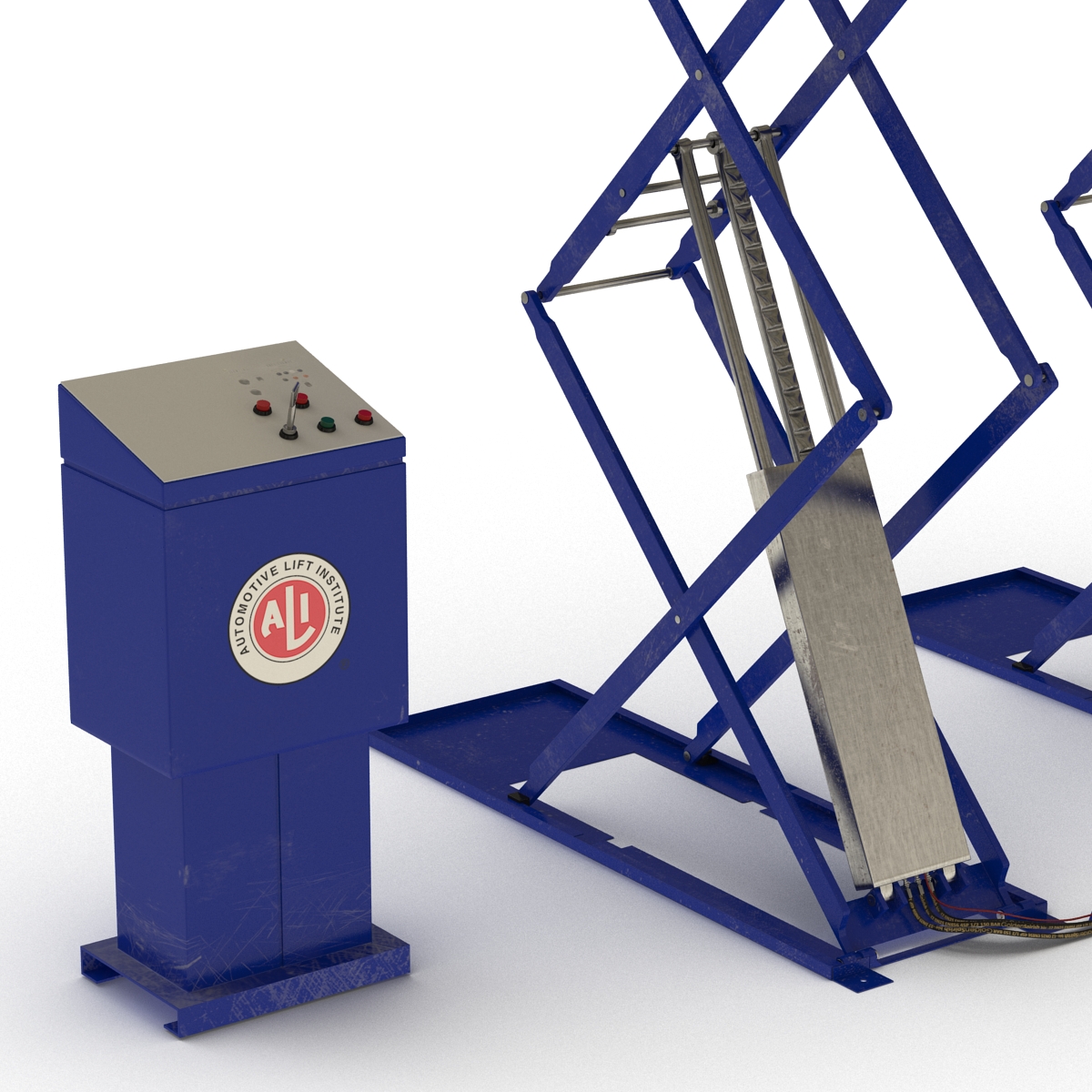 3D model Automotive Scissor Lift Rigged