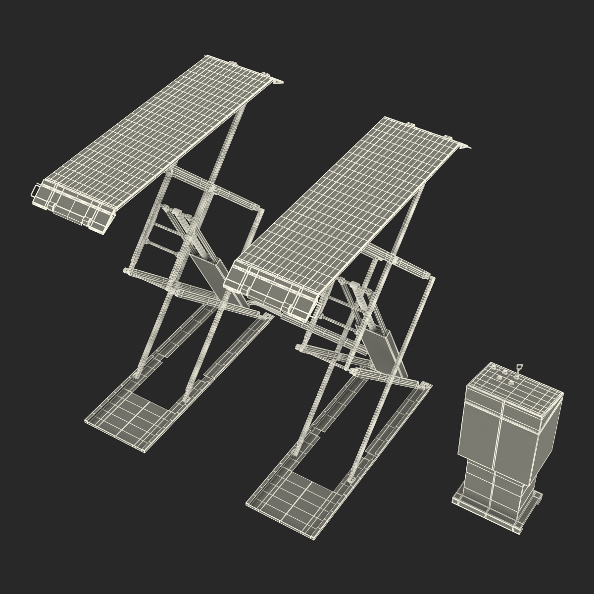 3D Automotive Scissor Lift model