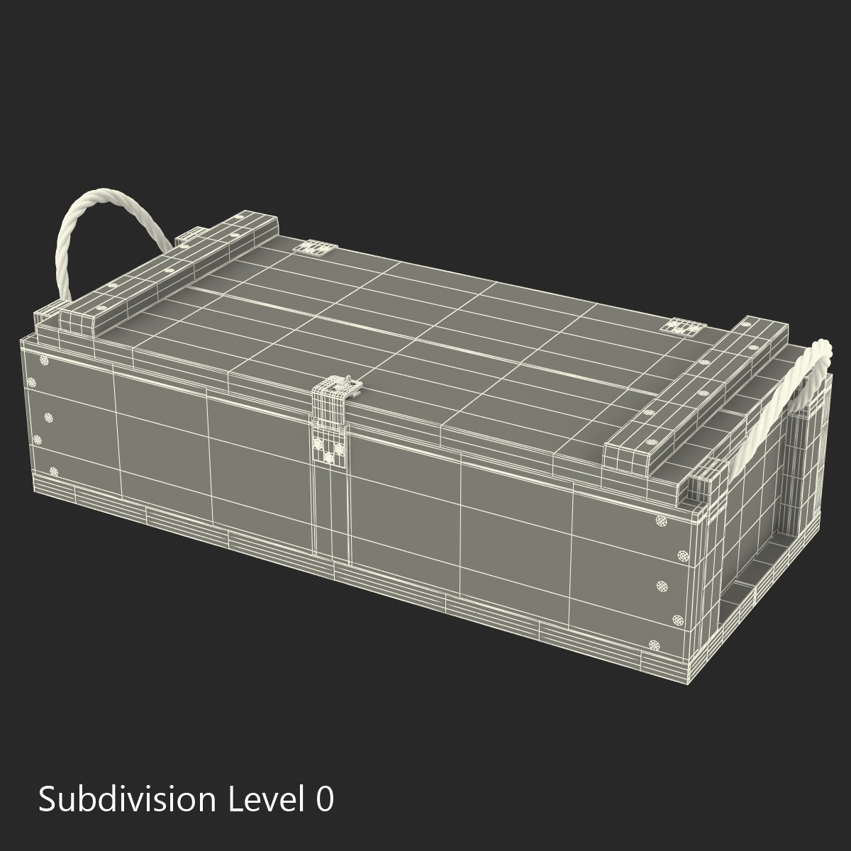 3D Ammo Crate 2 Green model