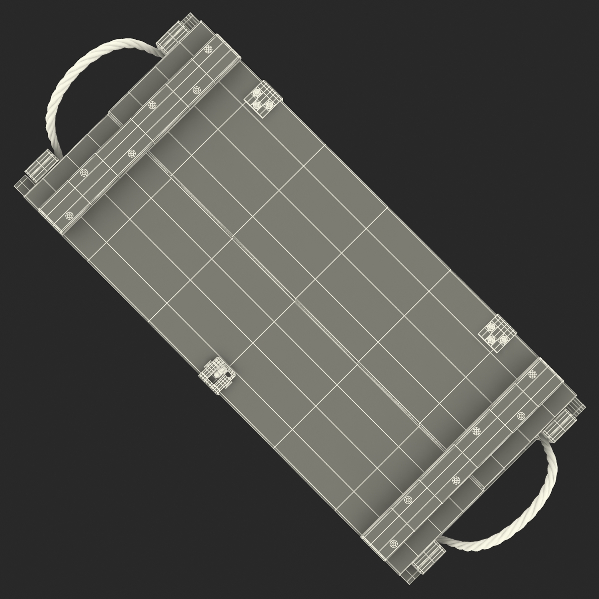 3D Ammo Crate 2 Green model