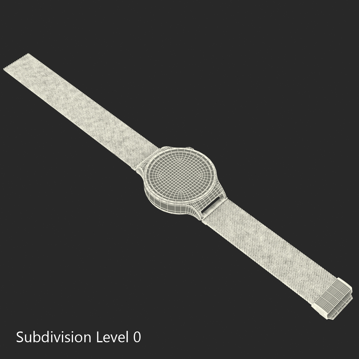 3D Huawei Watch Dark Metal Band model