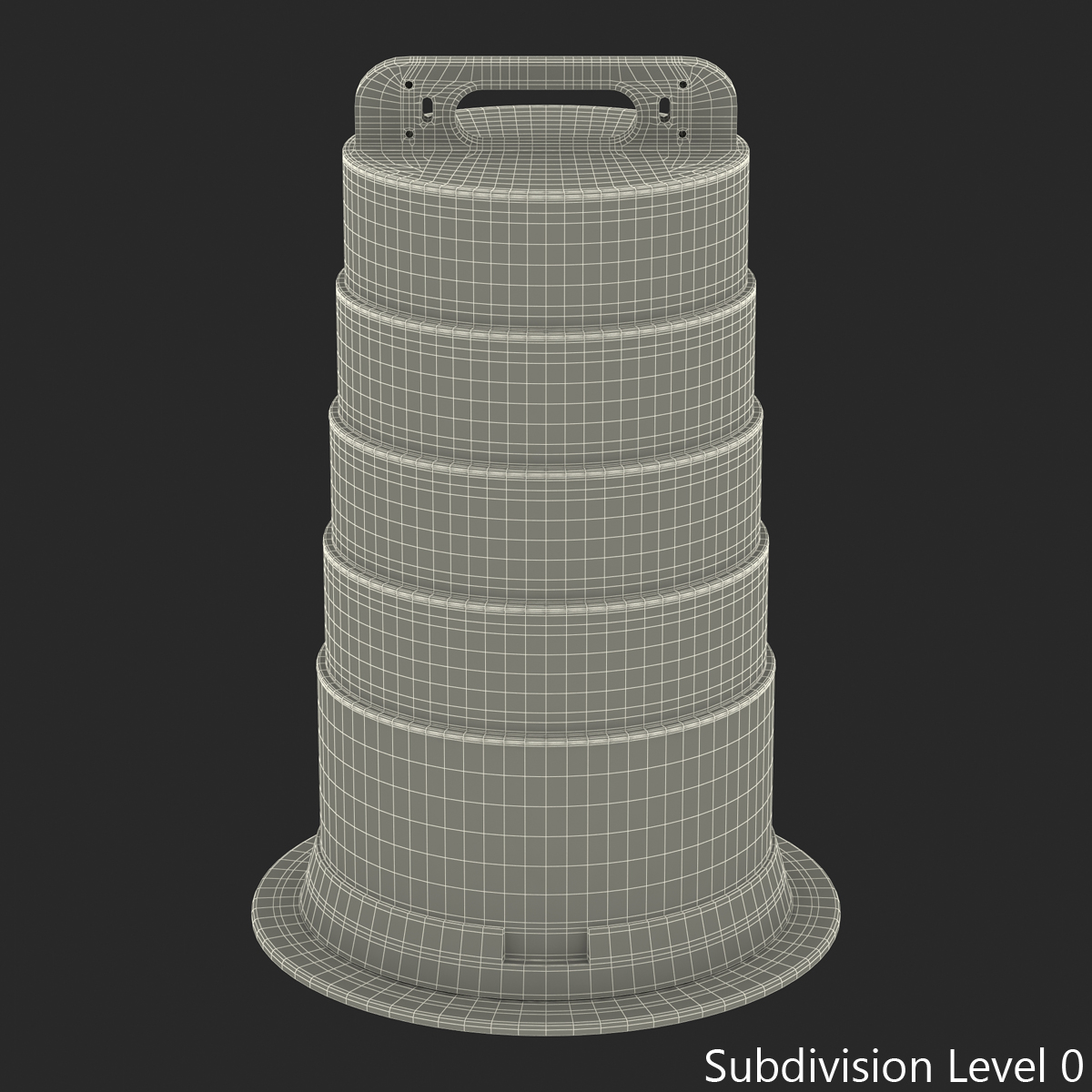 3D Barrel Barricade 2 model