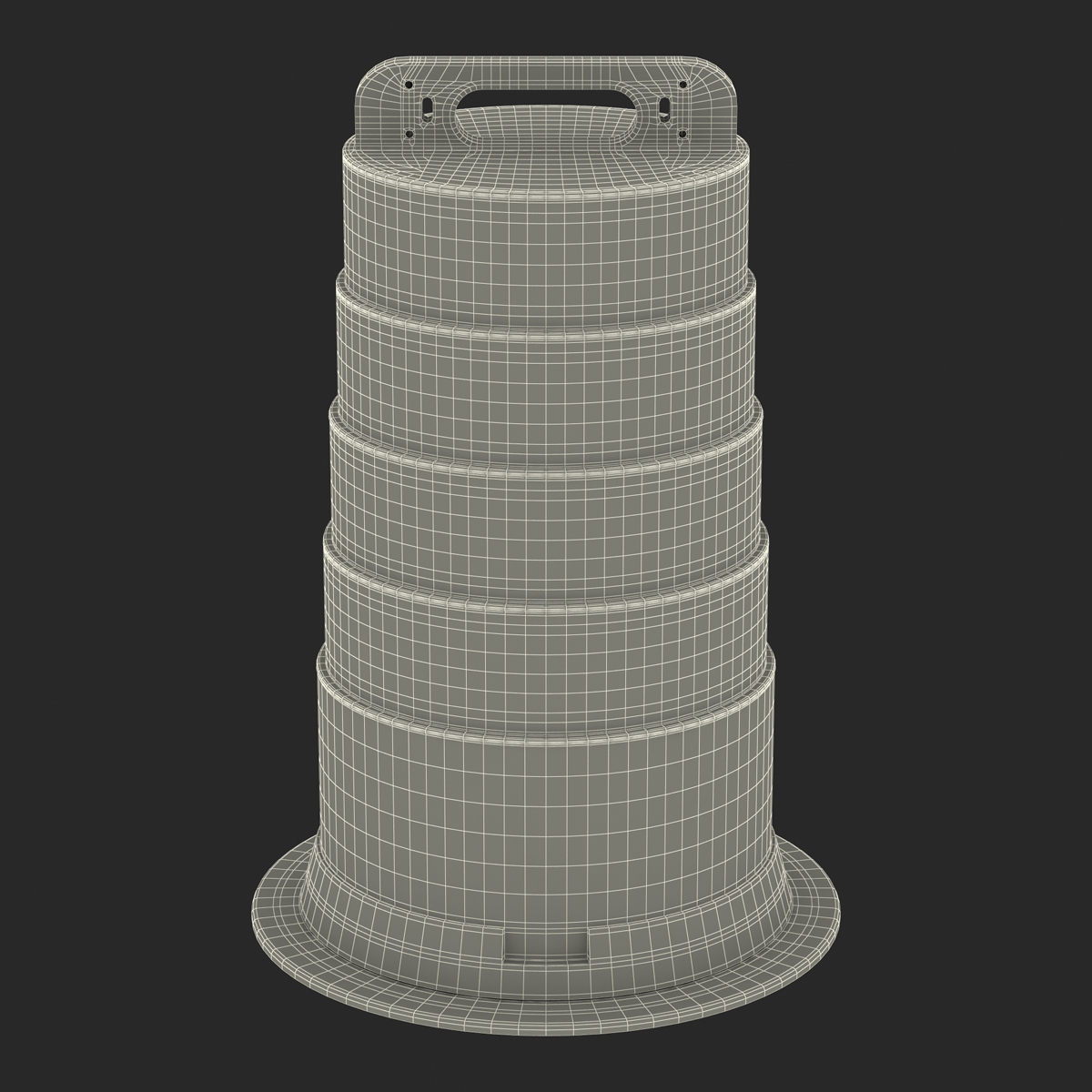 3D Barrel Barricade 2 model