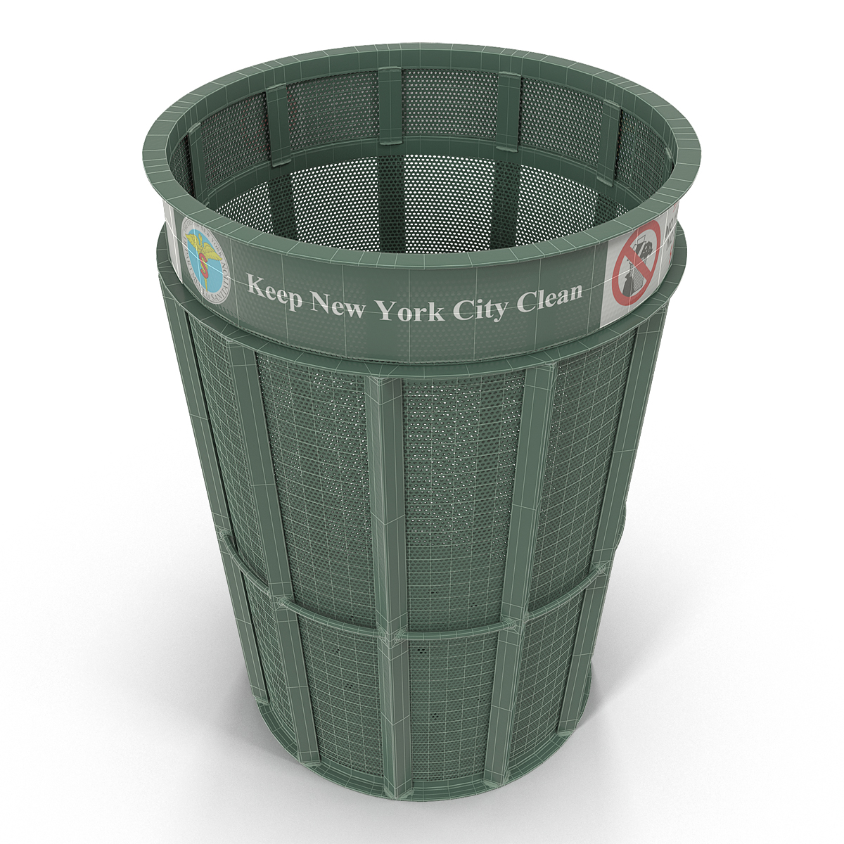 3D model New York Garbage Bin