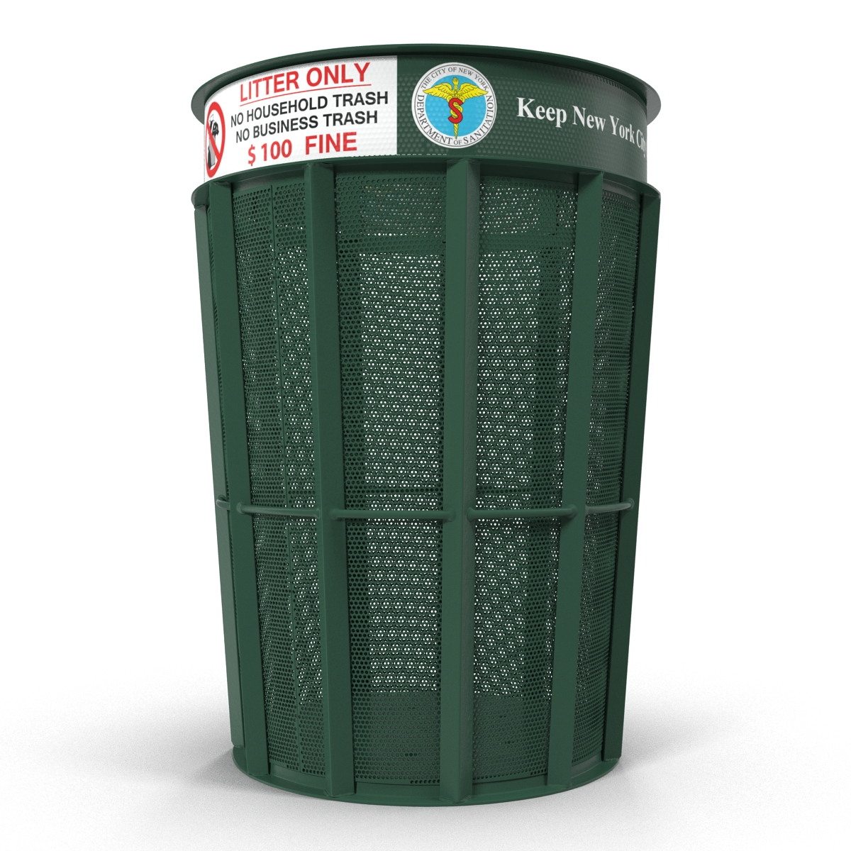 3D model New York Garbage Bin