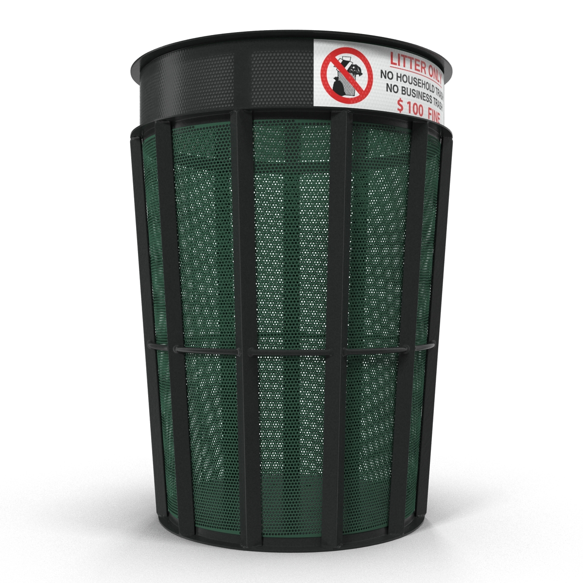 3D Public Garbage Can model