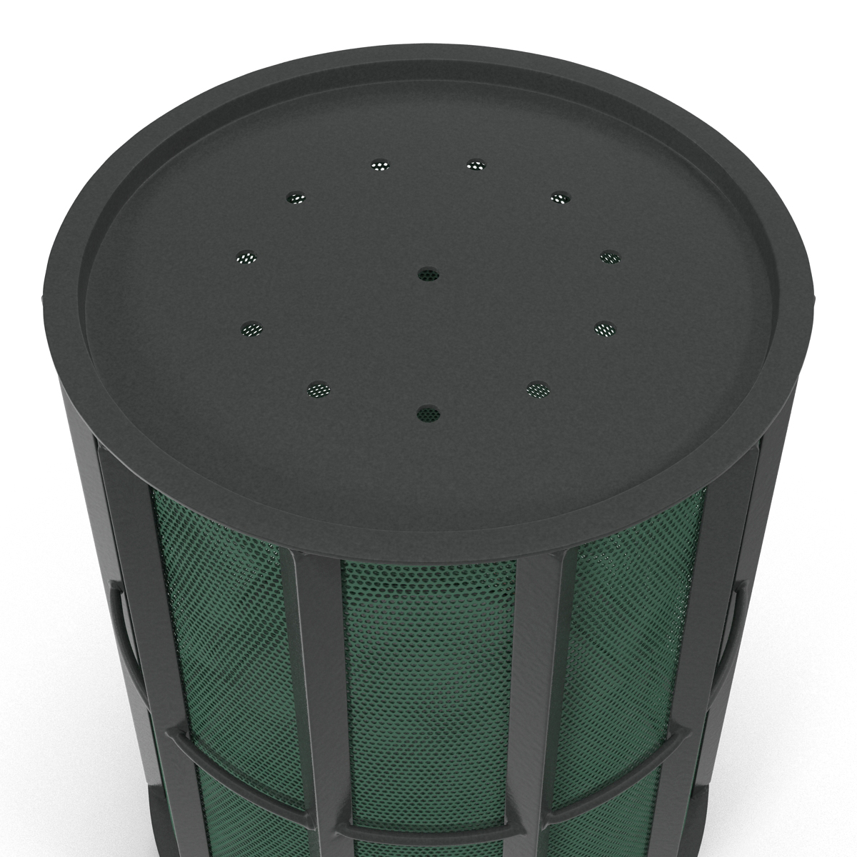 3D Public Garbage Can model