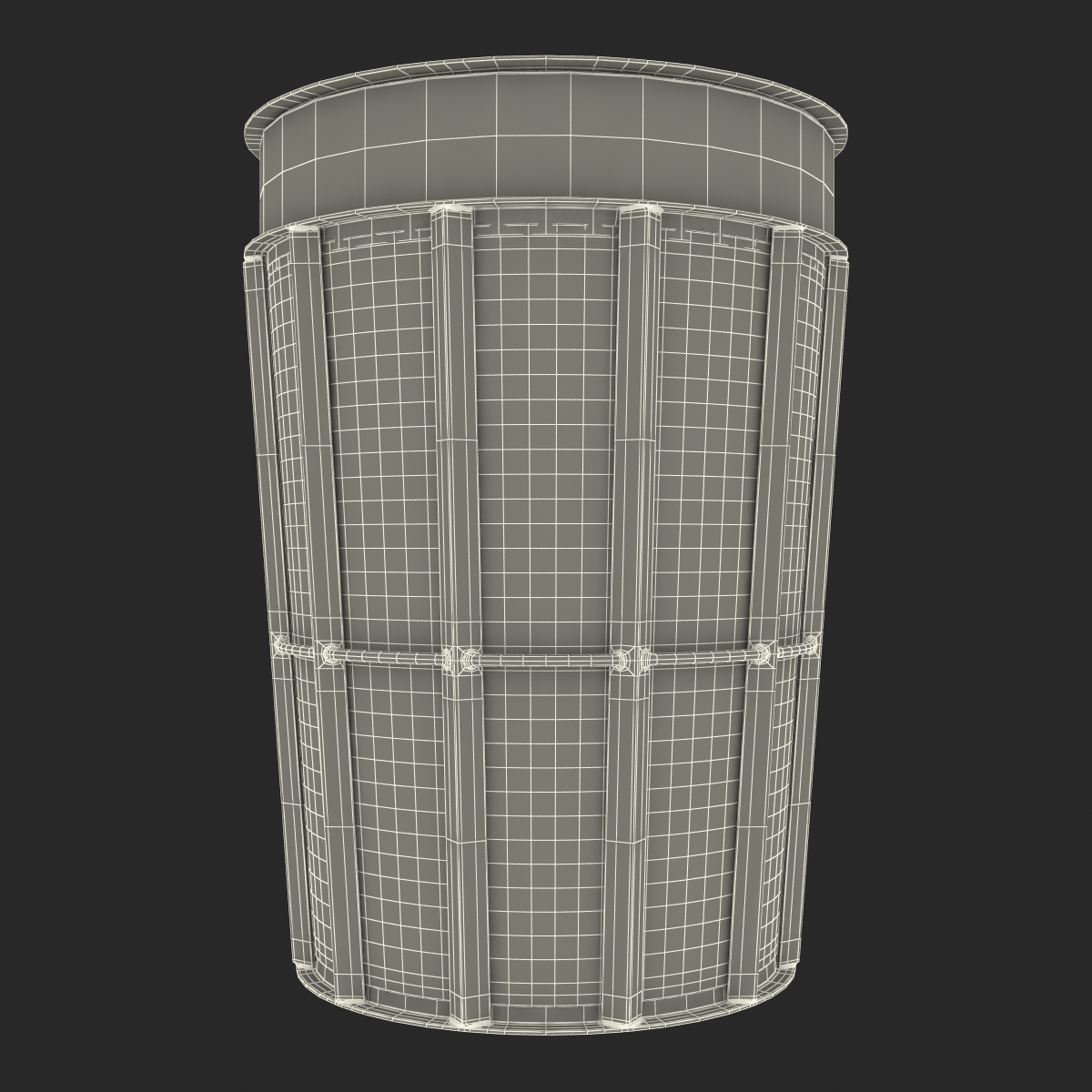 3D Public Garbage Can model