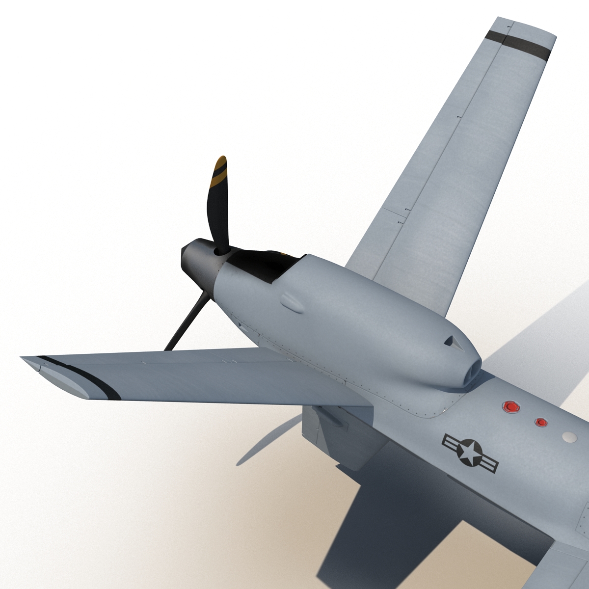 3D model Unmanned Combat Air Vehicle MQ 9 Reaper UAV Rigged