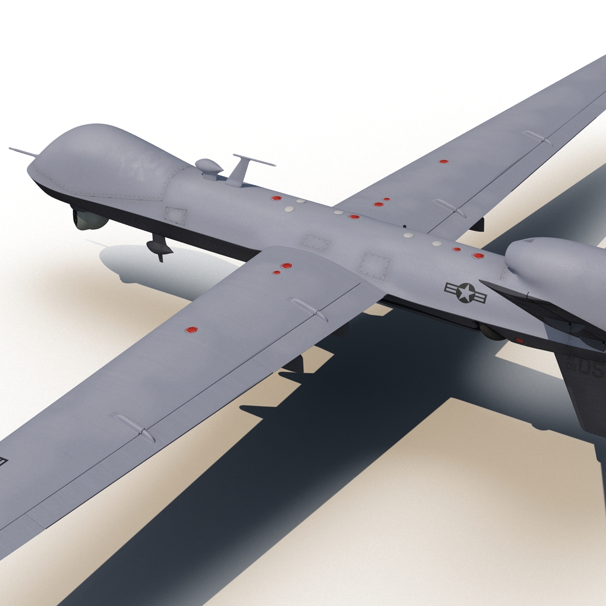 3D model Unmanned Combat Air Vehicle MQ 9 Reaper UAV Rigged