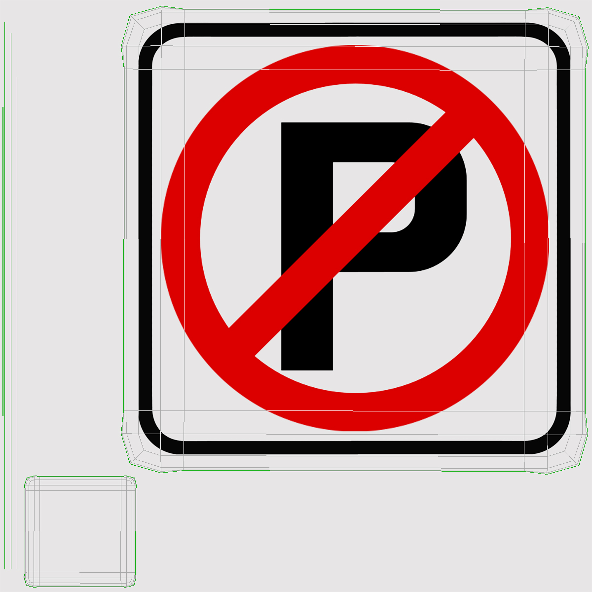 No Parking Sign 2 3D