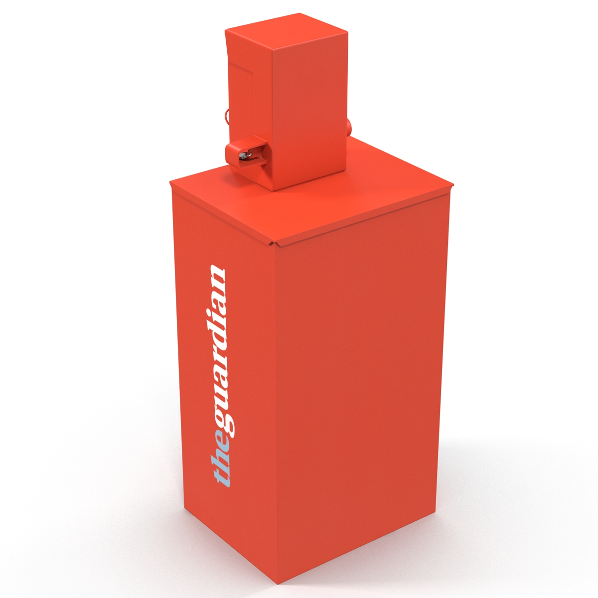 3D model Classic Newspaper Box Red