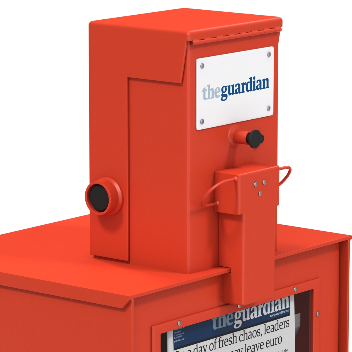 3D model Classic Newspaper Box Red