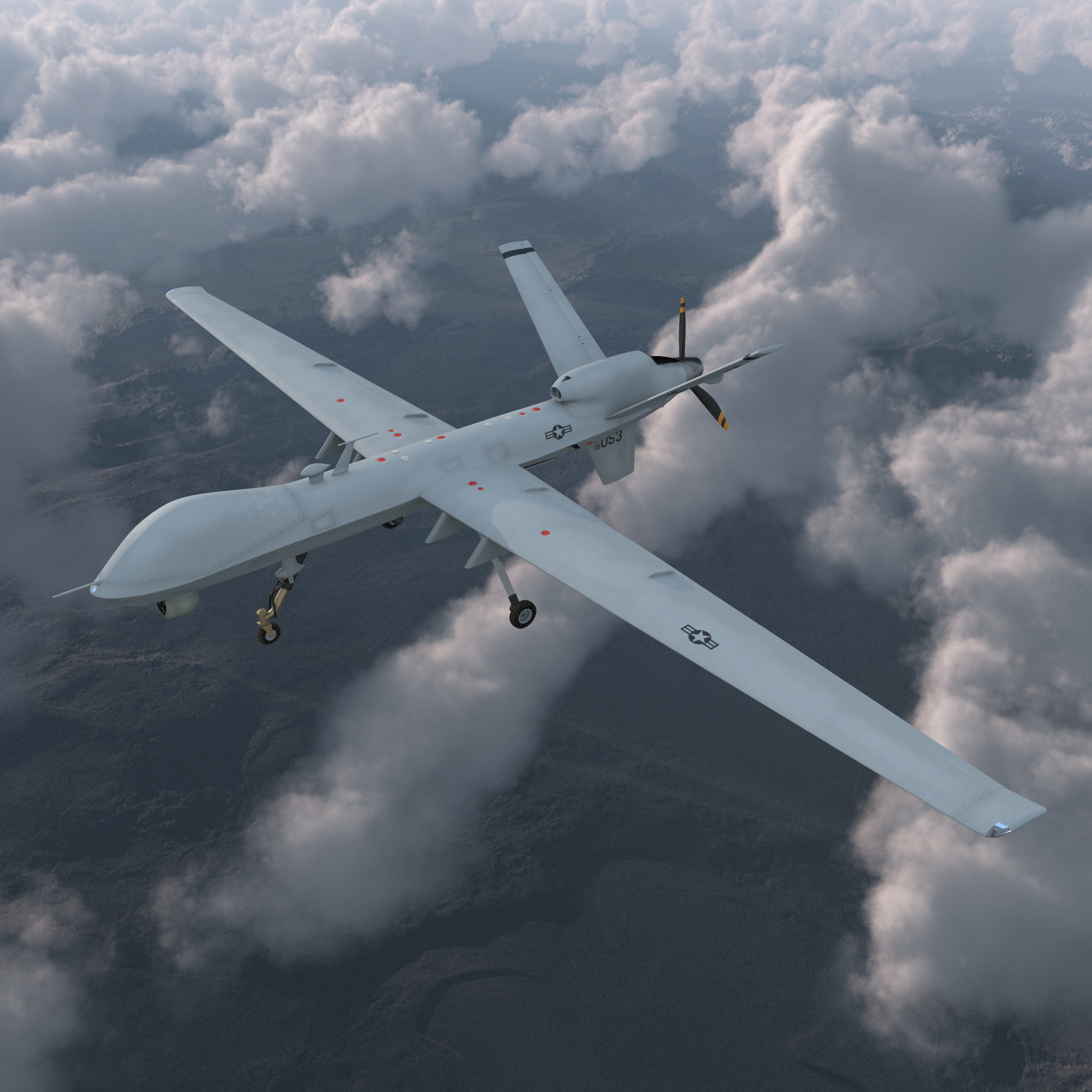 3D Unmanned Combat Air Vehicle MQ 9 Reaper UAV model