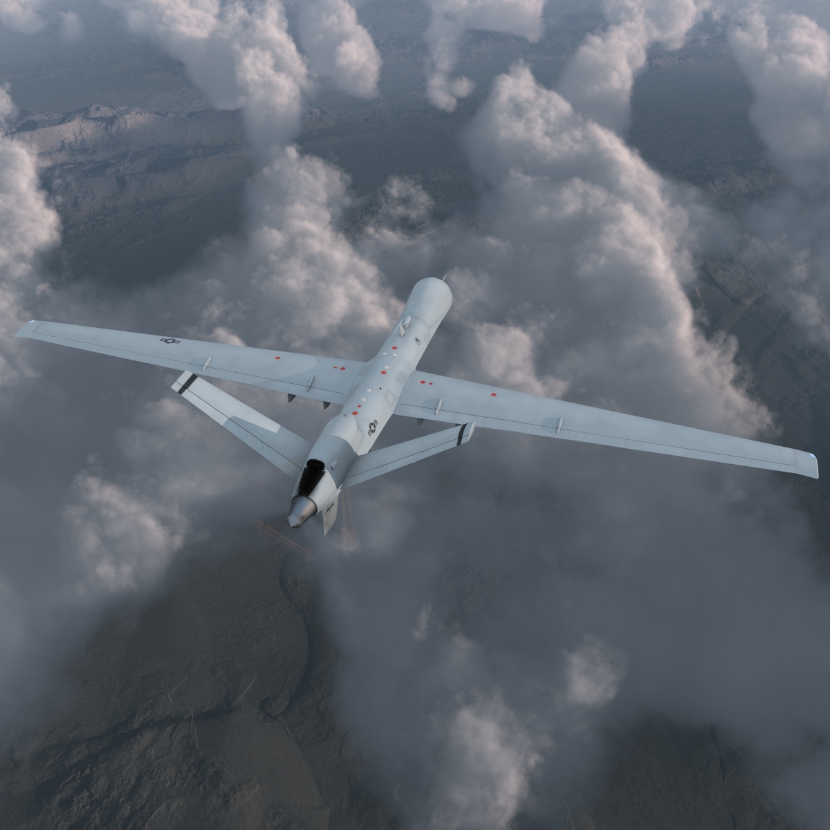 3D Unmanned Combat Air Vehicle MQ 9 Reaper UAV model