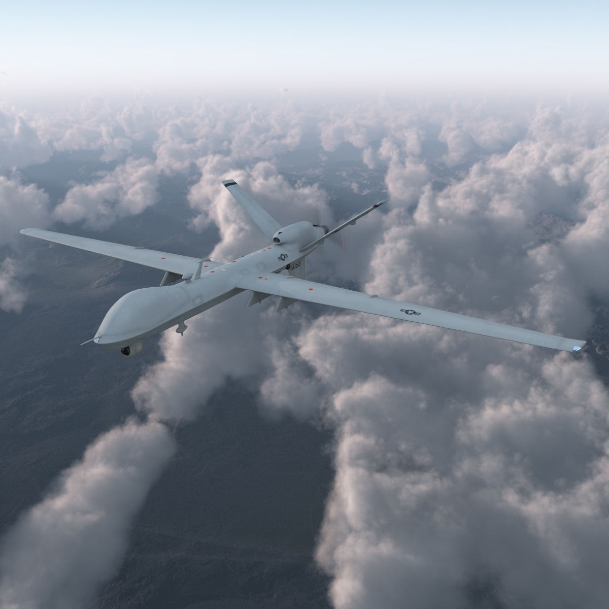 3D Unmanned Combat Air Vehicle MQ 9 Reaper UAV model