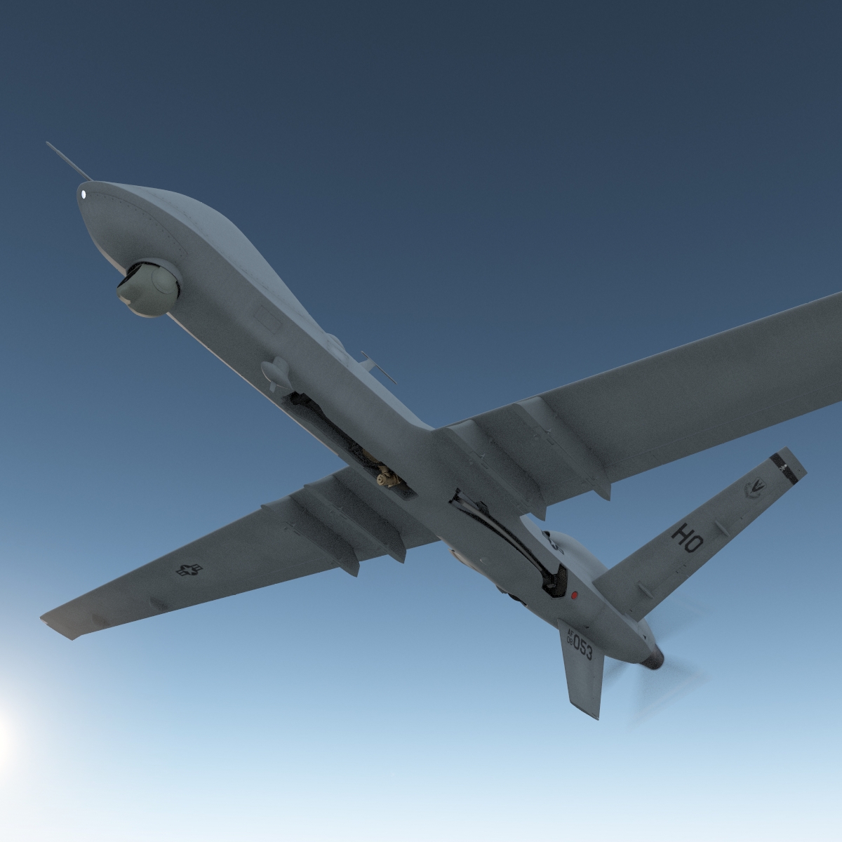 3D Unmanned Combat Air Vehicle MQ 9 Reaper UAV model