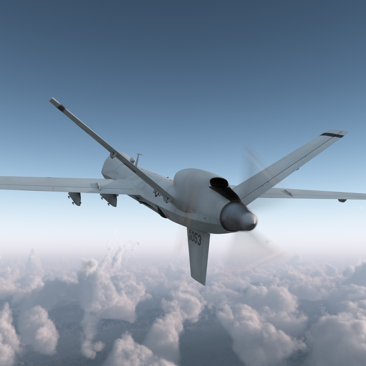 3D Unmanned Combat Air Vehicle MQ 9 Reaper UAV model