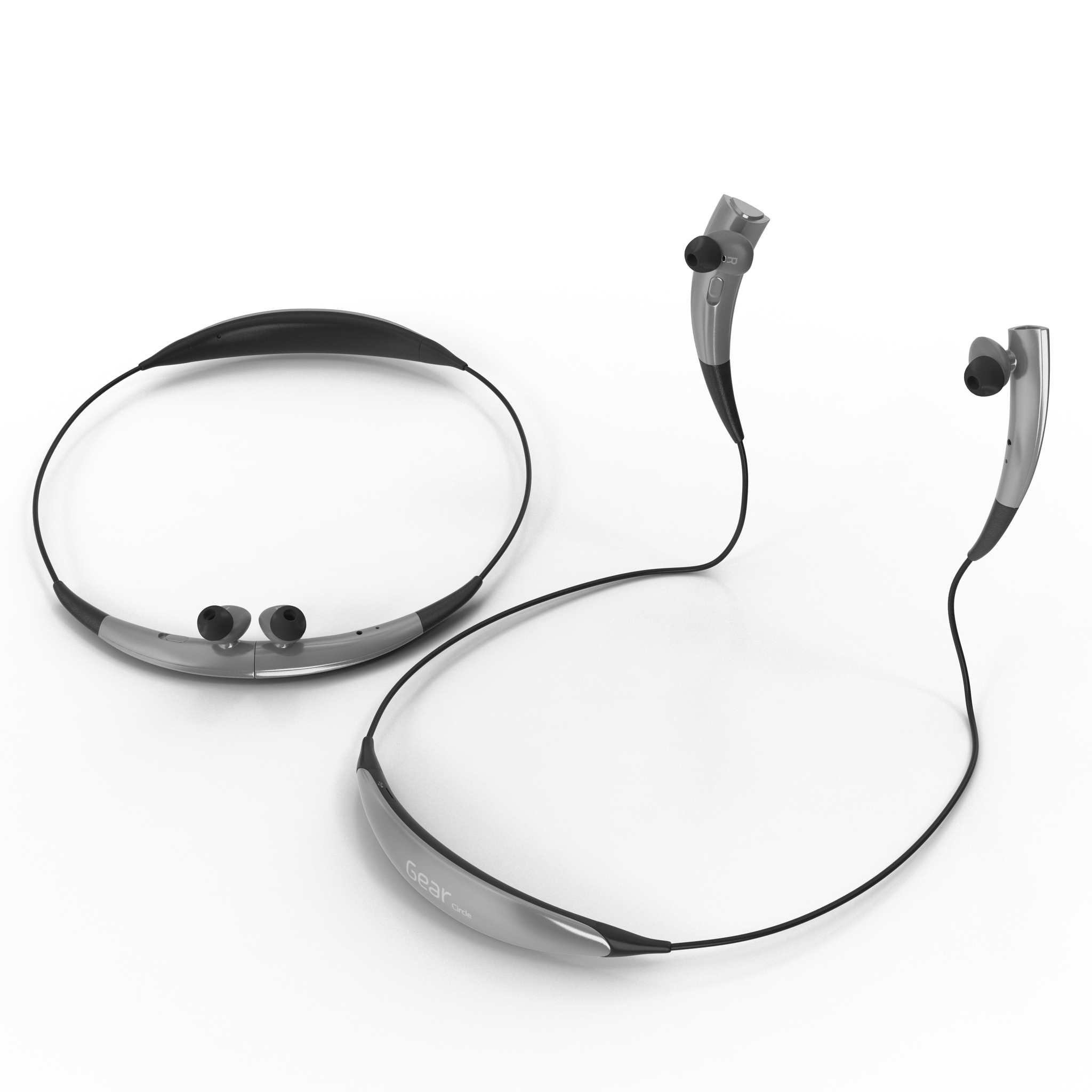 3D Bluetooth Headset Samsung Gear Circle Silver Set model