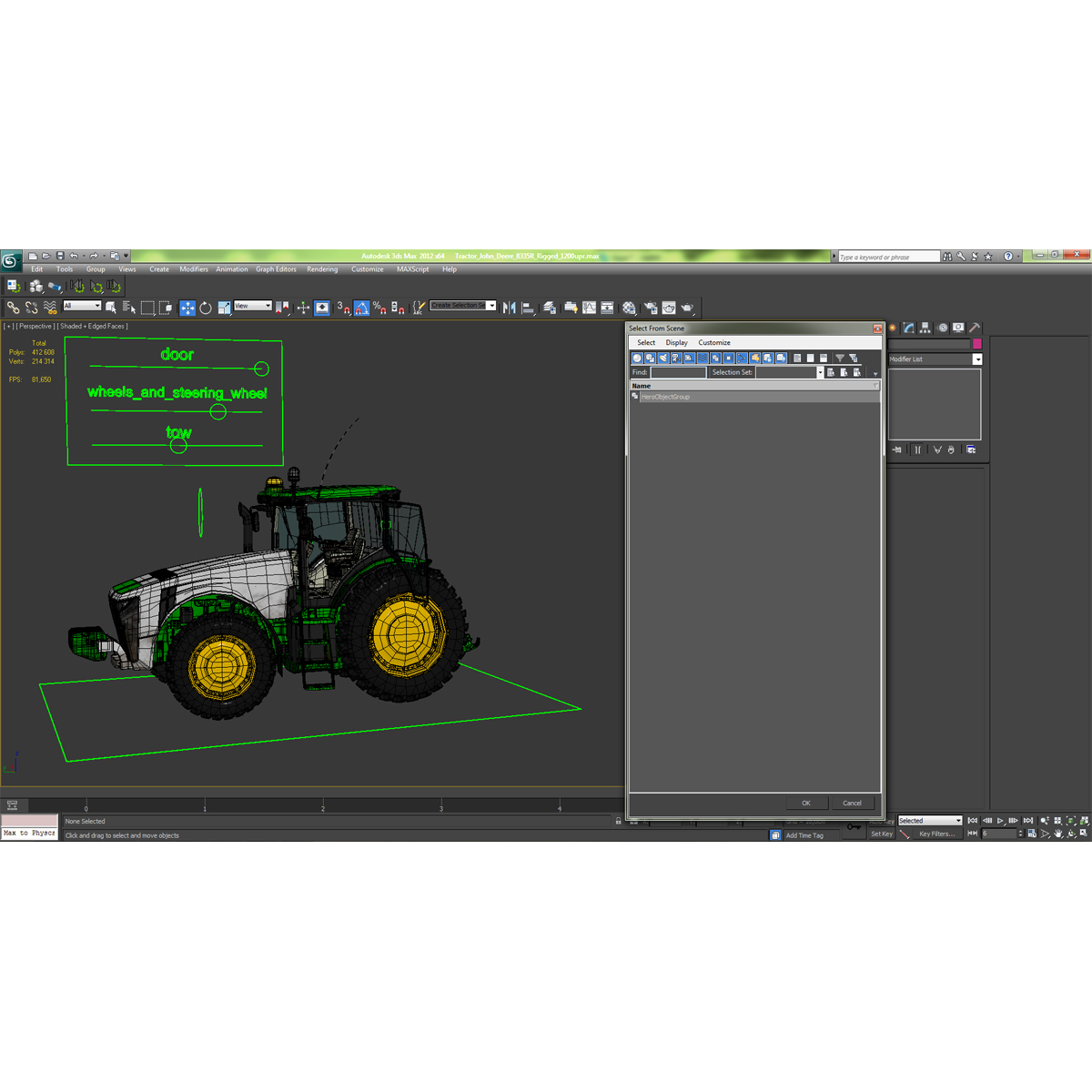 Tractor Generic 2 Rigged 3D model