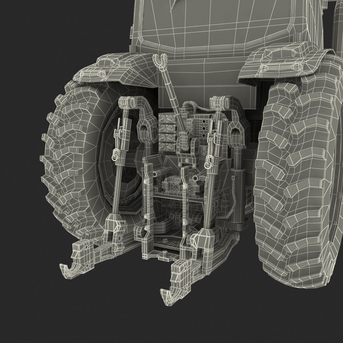 Tractor Generic 2 Rigged 3D model