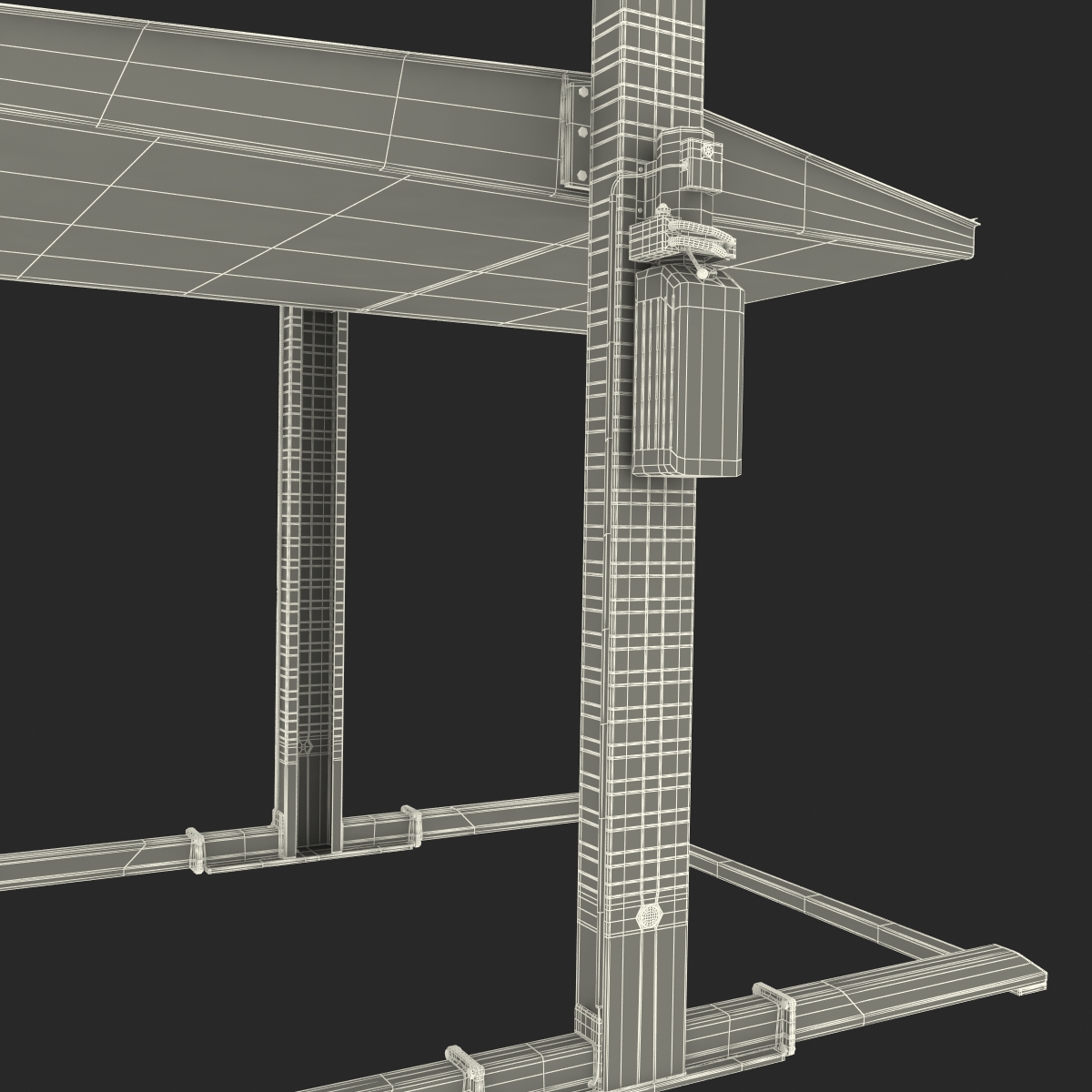 3D model Two Post Parking Car Lift