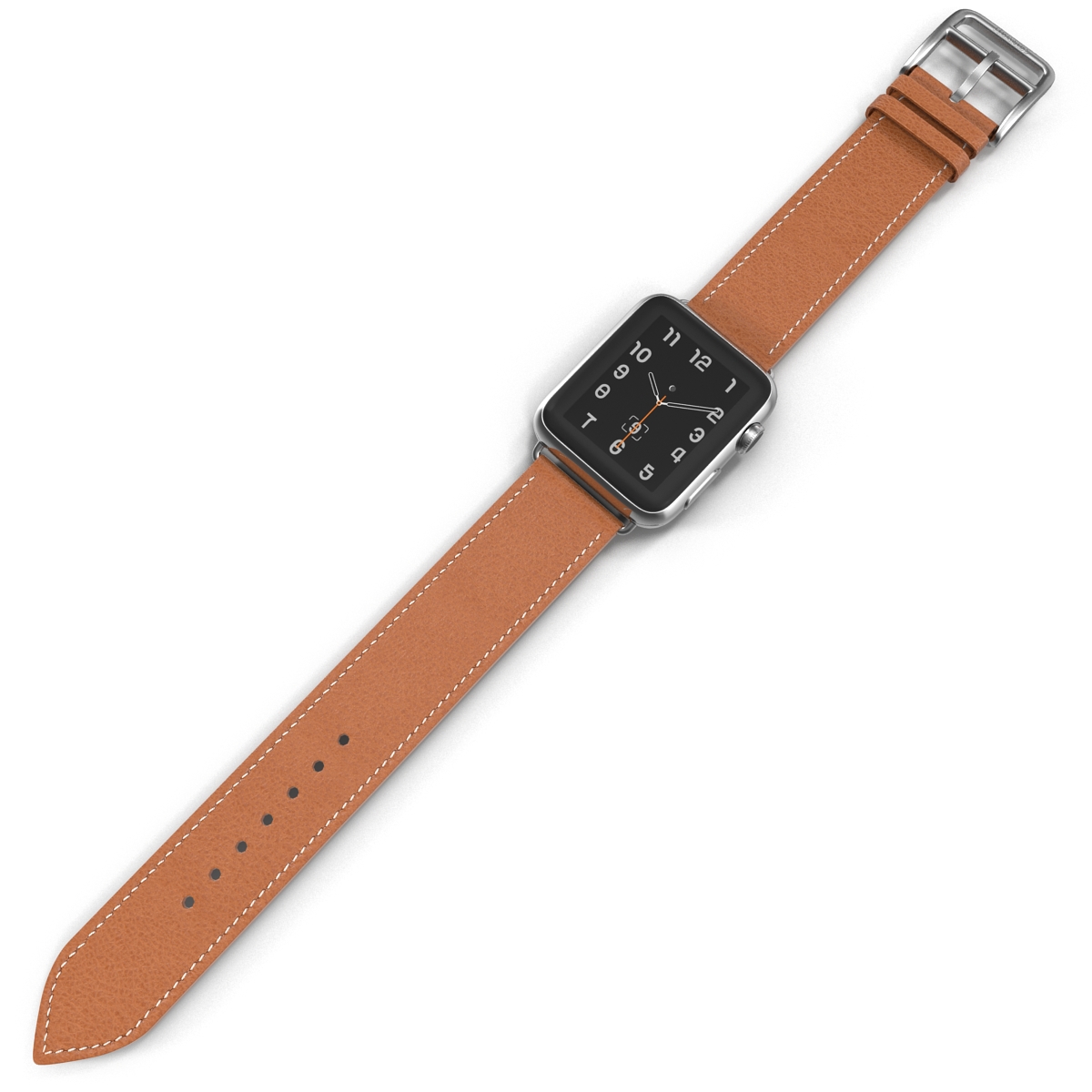 3D Apple Watch Hermes 42mm Stainless Steel Case 3