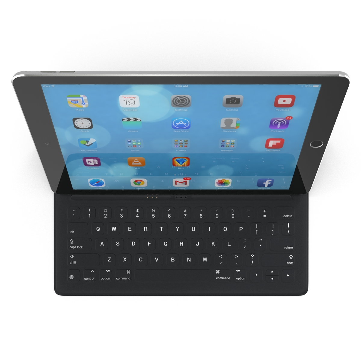 3D Ipad Pro and Apple Smart Keyboard model