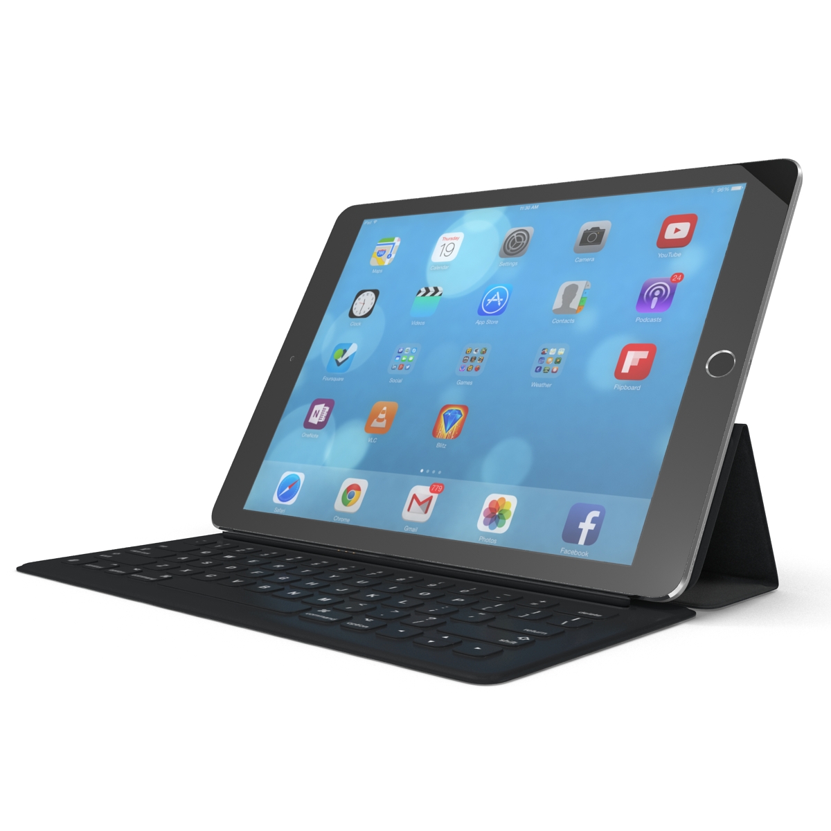 3D Ipad Pro and Apple Smart Keyboard model