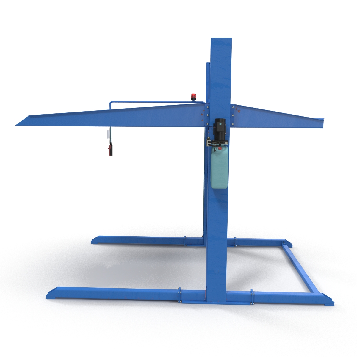 Two Post Parking Car Lift Rigged 3D