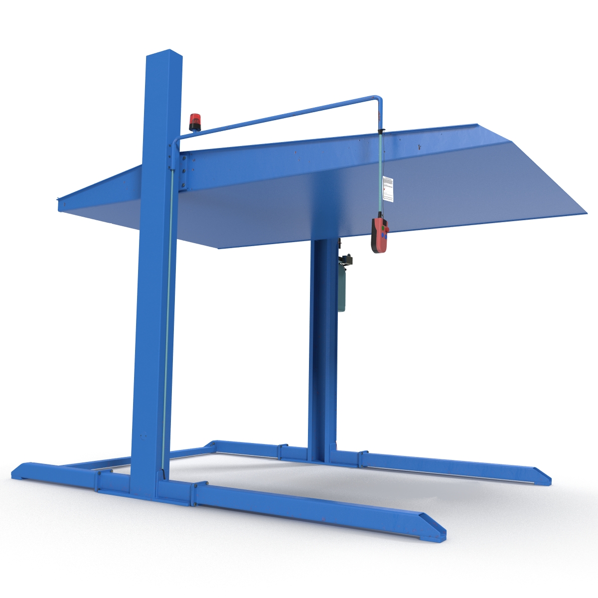 Two Post Parking Car Lift Rigged 3D