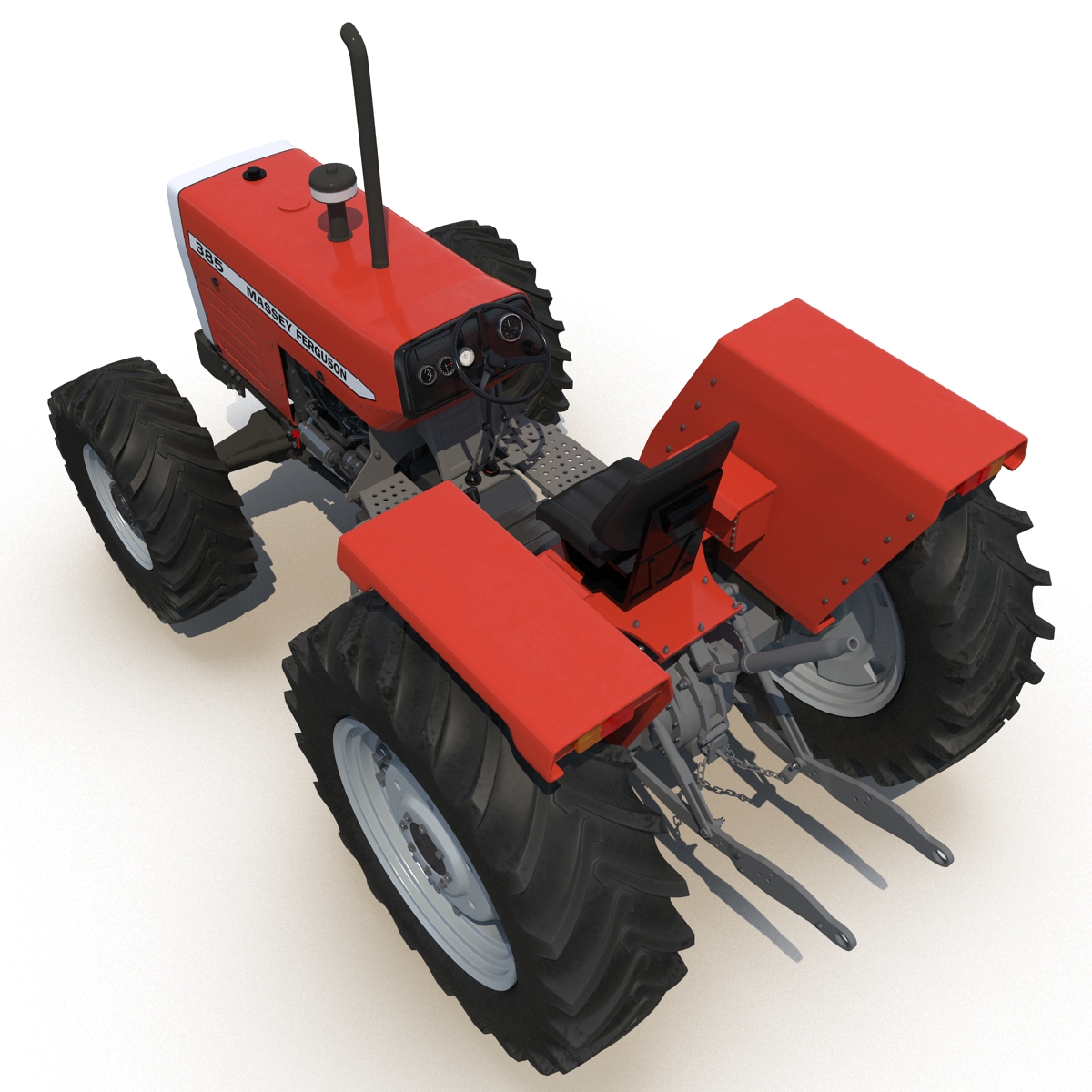 Tractor Massey Ferguson 385 Rigged 3D model