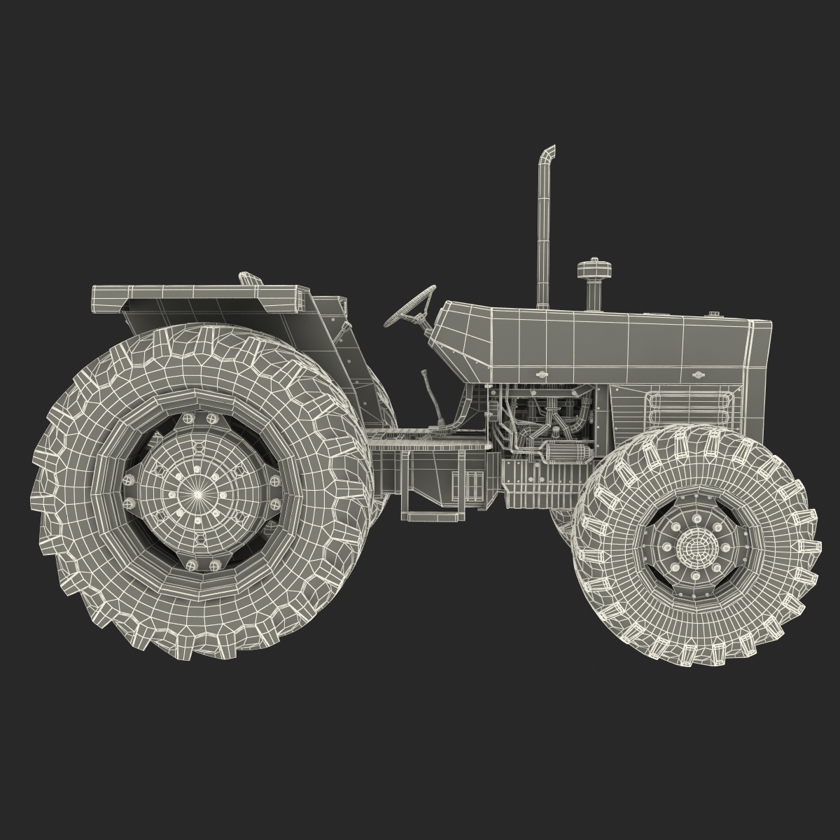 Tractor Massey Ferguson 385 Rigged 3D model