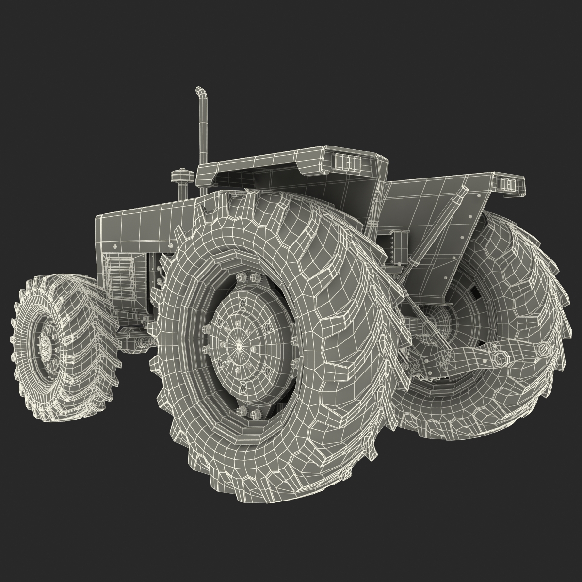 Tractor Massey Ferguson 385 Rigged 3D model