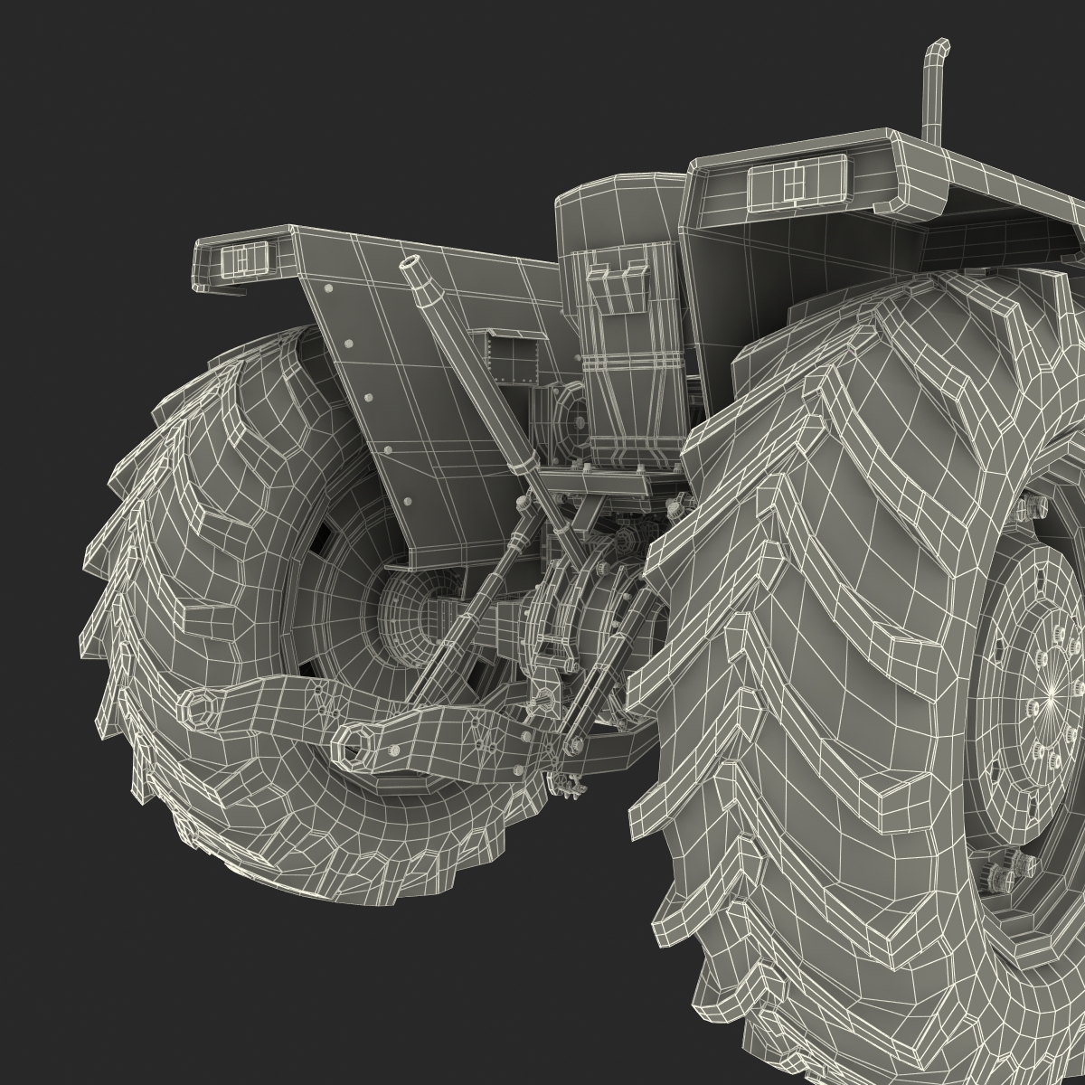 Tractor Massey Ferguson 385 Rigged 3D model