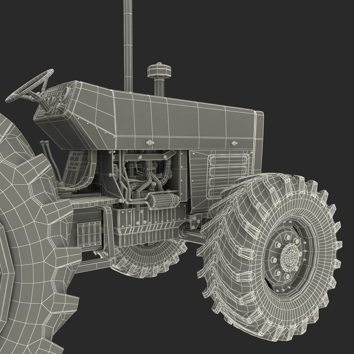 Tractor Massey Ferguson 385 Rigged 3D model