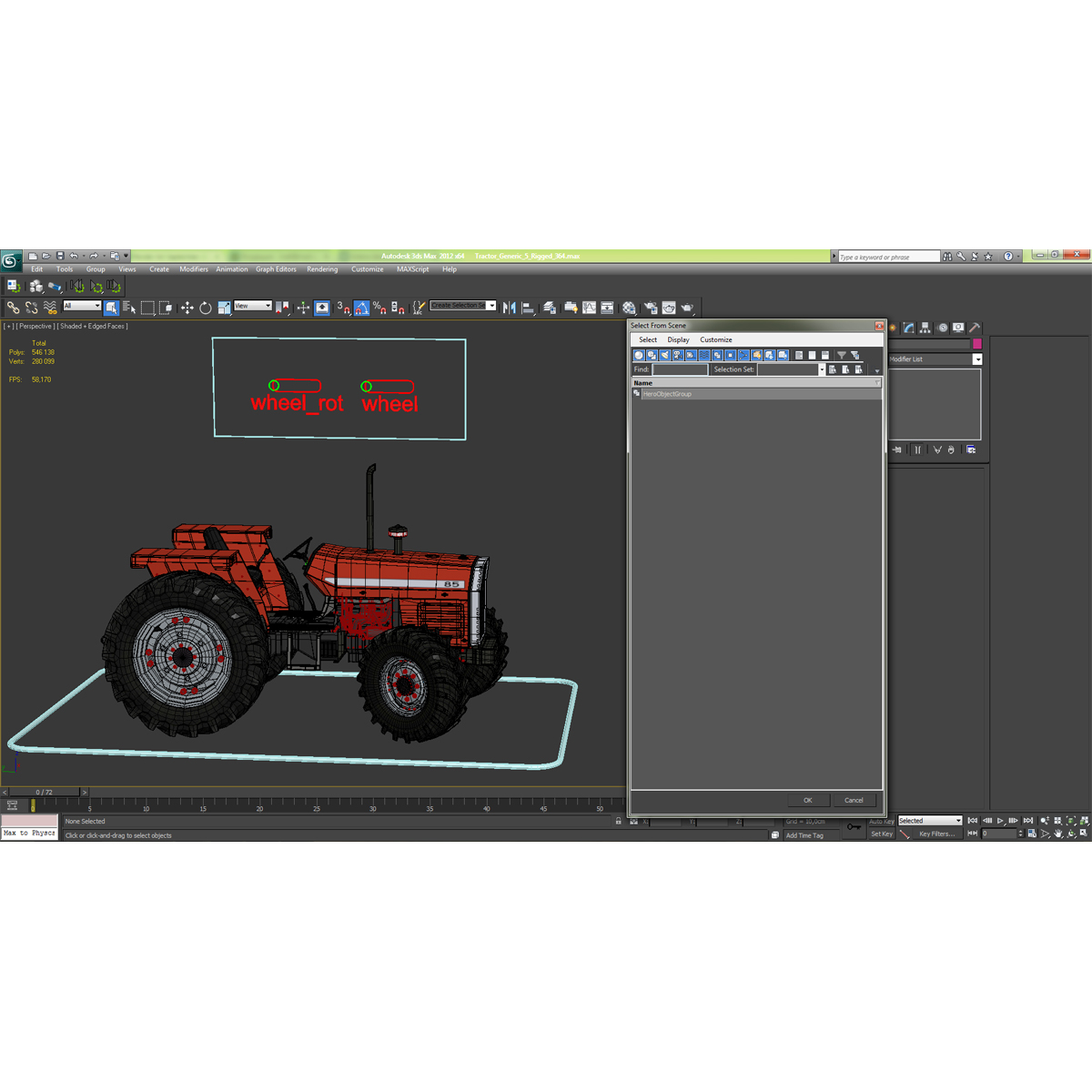 Tractor Generic 5 Rigged 3D model