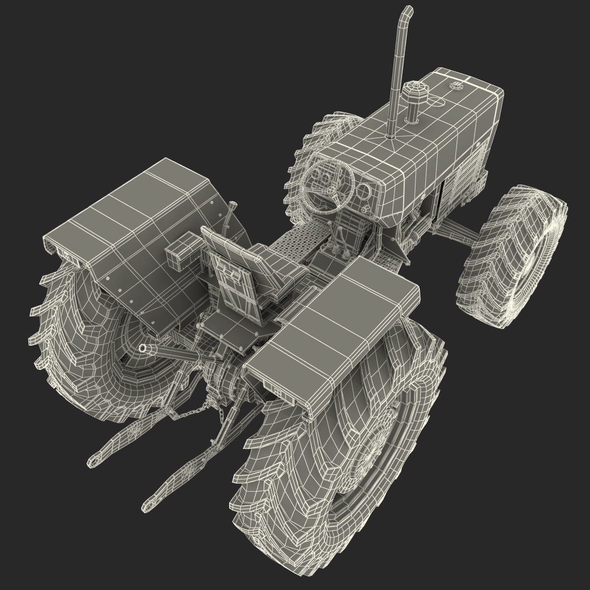 Tractor Generic 5 Rigged 3D model