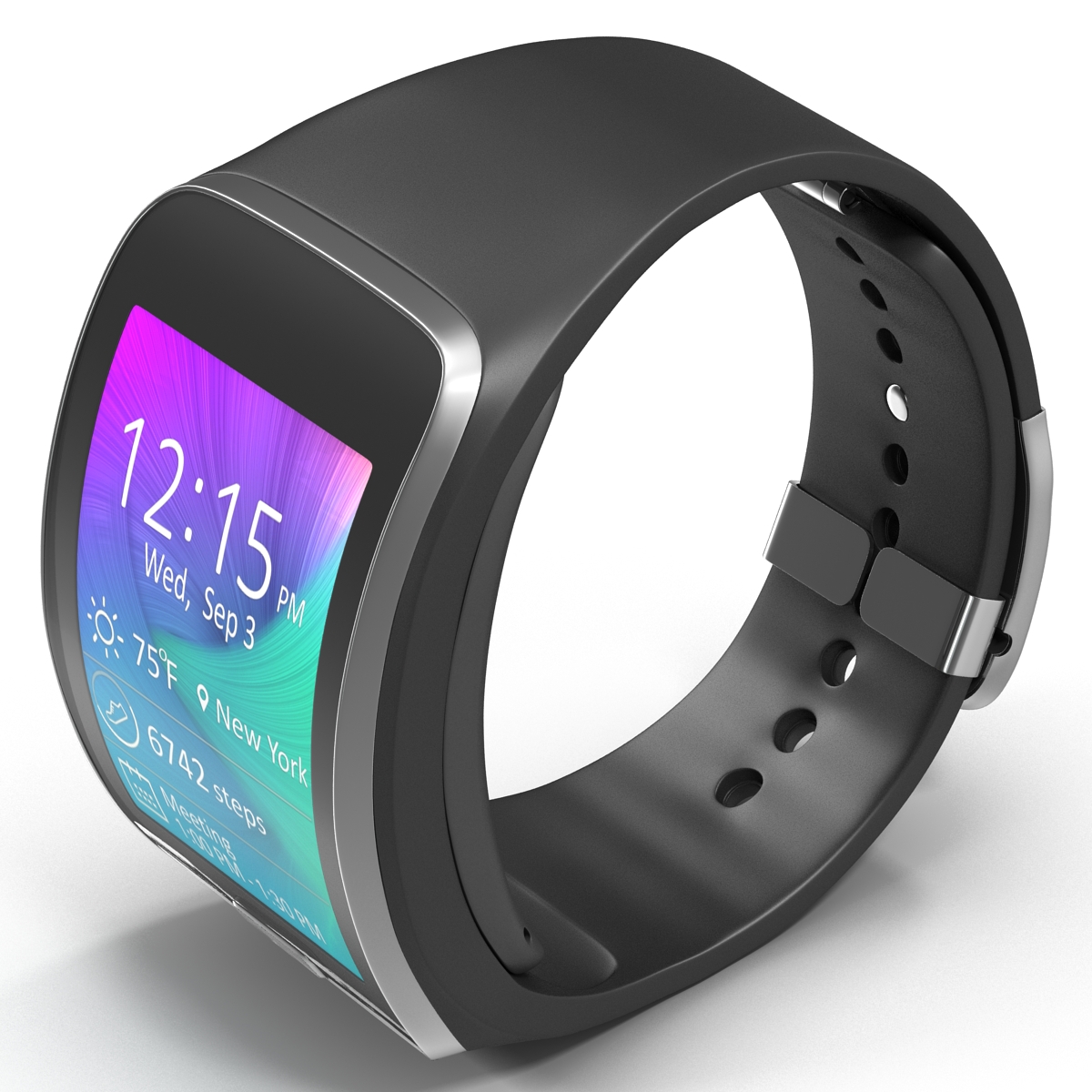 3D model Samsung Gear S Black