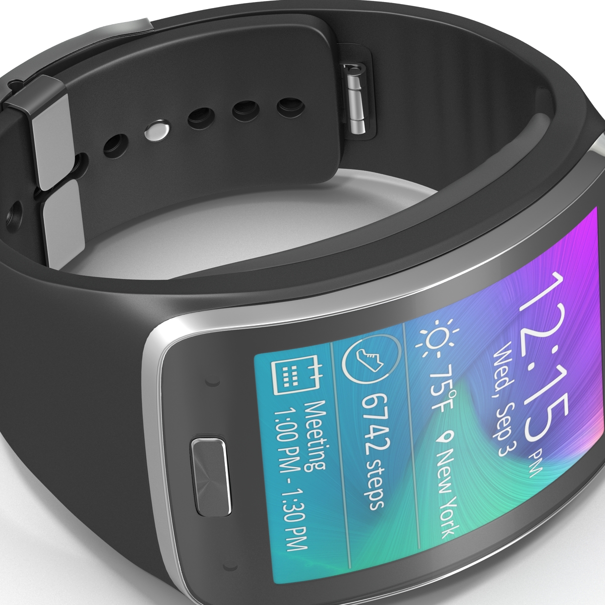 3D model Samsung Gear S Black