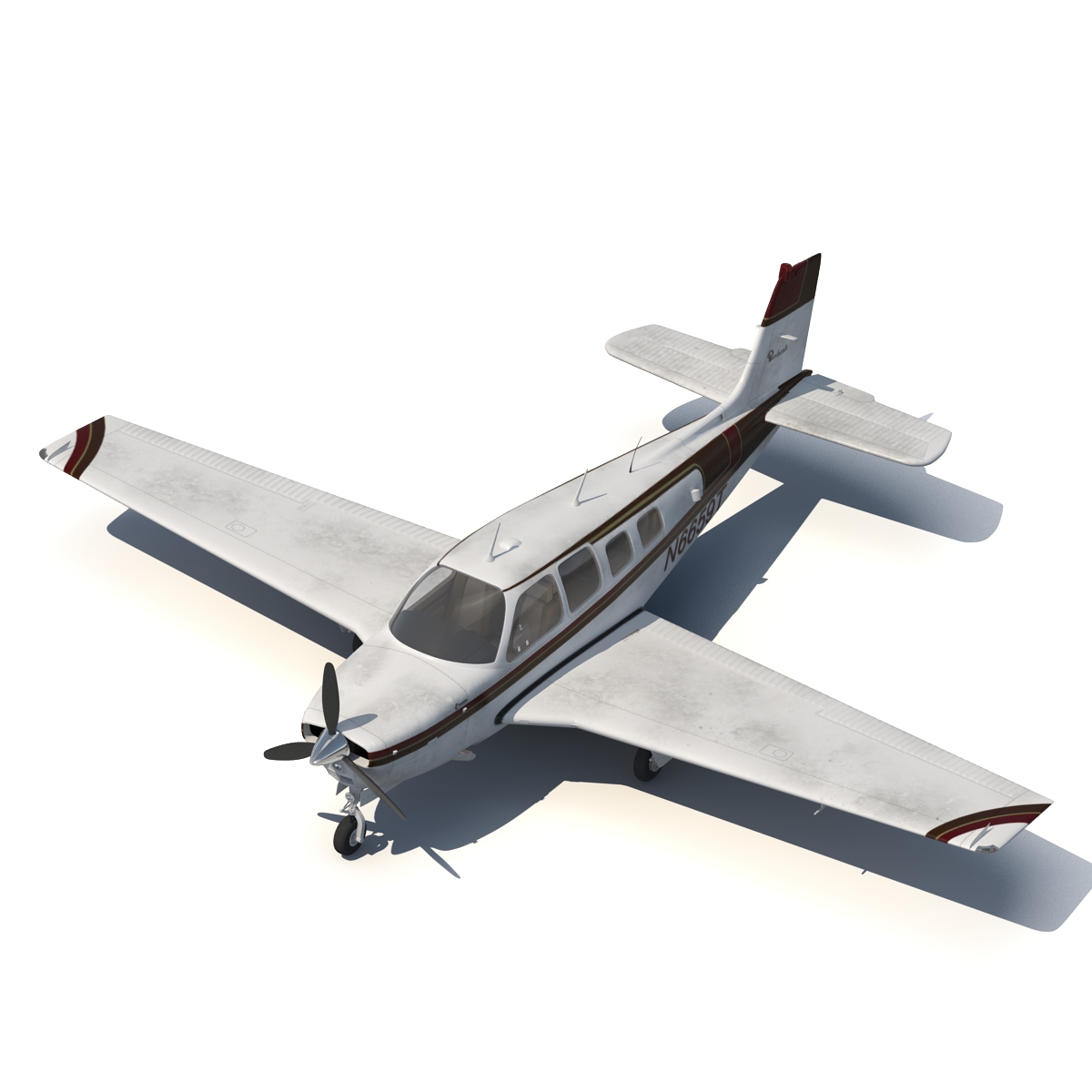 Beechcraft Bonanza 2 Rigged 3D