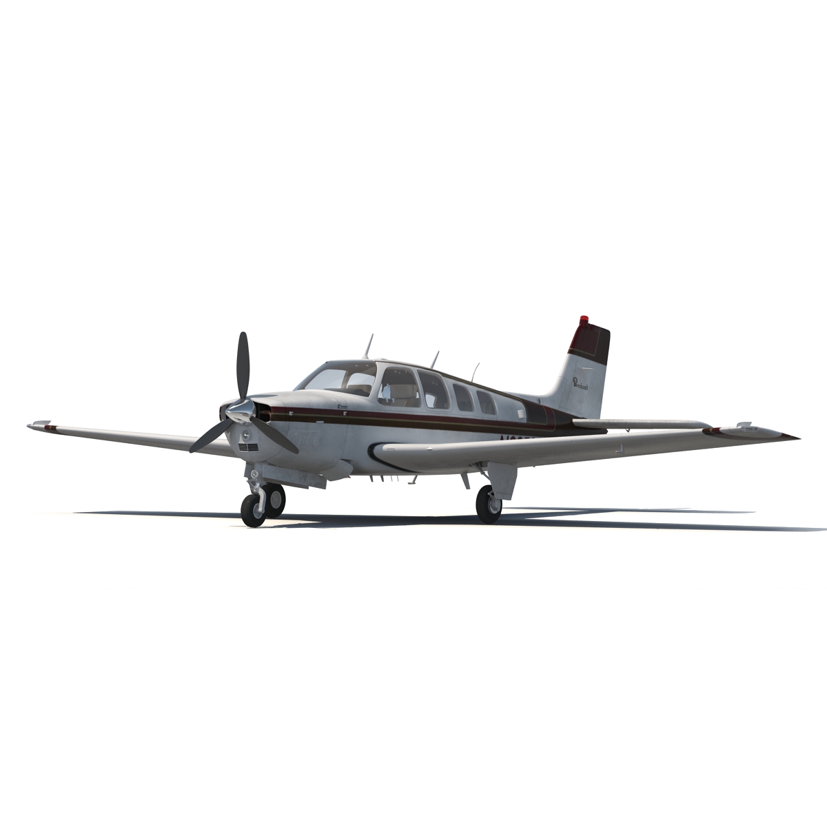 Beechcraft Bonanza 2 Rigged 3D