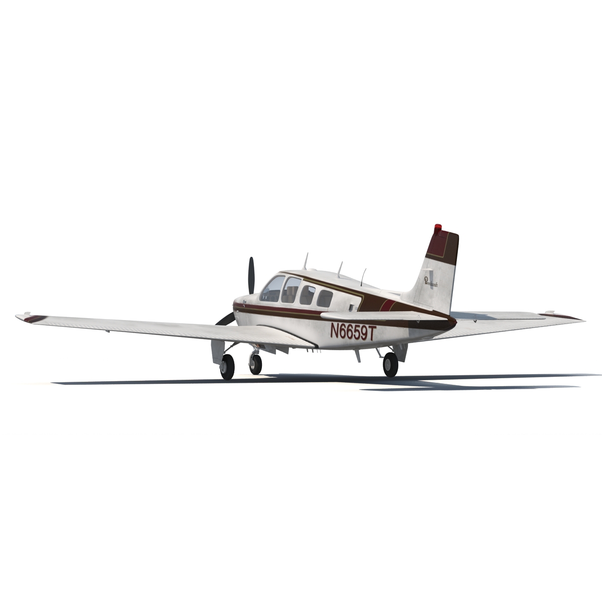 Beechcraft Bonanza 2 Rigged 3D