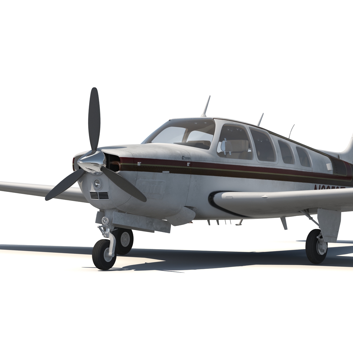 Beechcraft Bonanza 2 Rigged 3D