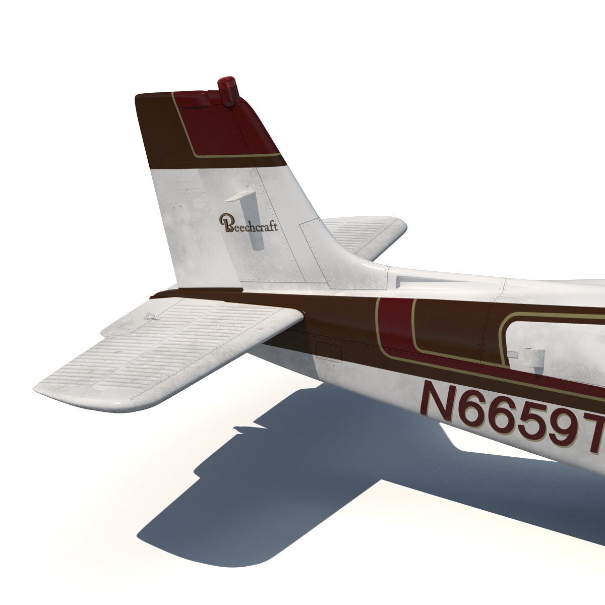 Beechcraft Bonanza 2 Rigged 3D