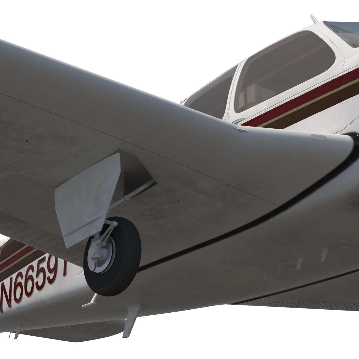 Beechcraft Bonanza 2 Rigged 3D